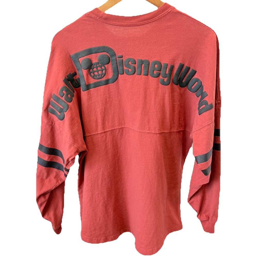 Walt Disney World Spirit Jersey Long Sleeve Pullover Shirt Rust Color Size Small